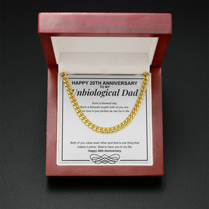 A Blessed Couple cuban link chain gold mahogany box led