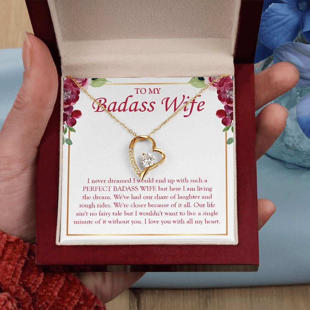 Living The Dream forever love gold pendant led luxury box in hand