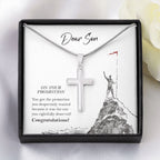 You Rightfully Deserved stainless steel cross yellow flower