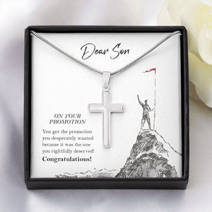 You Rightfully Deserved stainless steel cross yellow flower