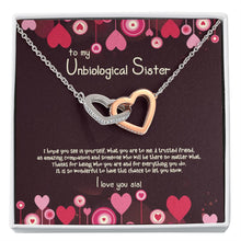 Load image into Gallery viewer, Amazing Companion interlocking heart necklace front
