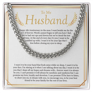 I Want You To Be My Everything cuban link chain silver front