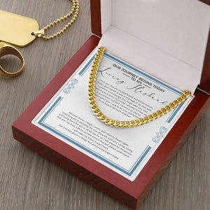 Our Love Has Given Us Wings cuban link chain gold luxury led box