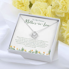 Load image into Gallery viewer, Open Heart And Warm Welcoming love knot pendant yellow flower
