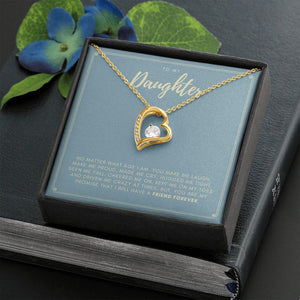 Crazy at Times forever love gold necklace front