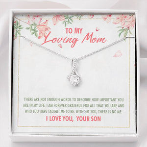 Without you, there is no me alluring beauty necklace front