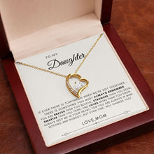 Load image into Gallery viewer, Keep Me In Your Heart forever love gold pendant premium led mahogany wood box
