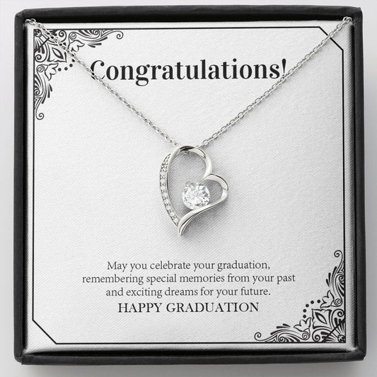 Remembering Special Moments forever love silver necklace front
