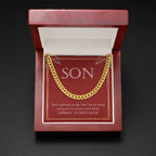 On The Nice List cuban link chain gold mahogany box led