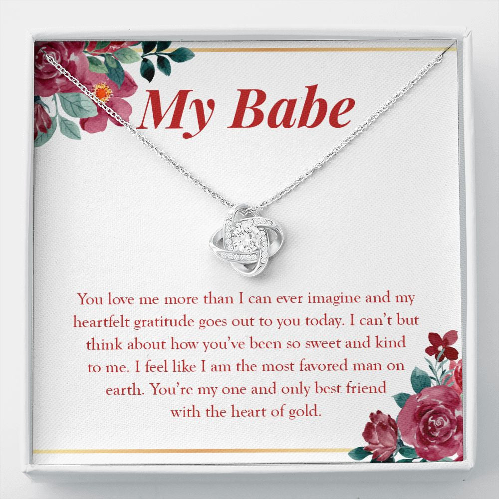 Most Favored Man On Earth love knot necklace front