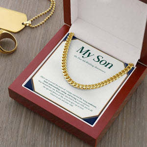 Remember That God Is With You cuban link chain gold luxury led box