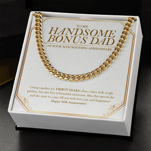 Living Together For Years cuban link chain gold standard box