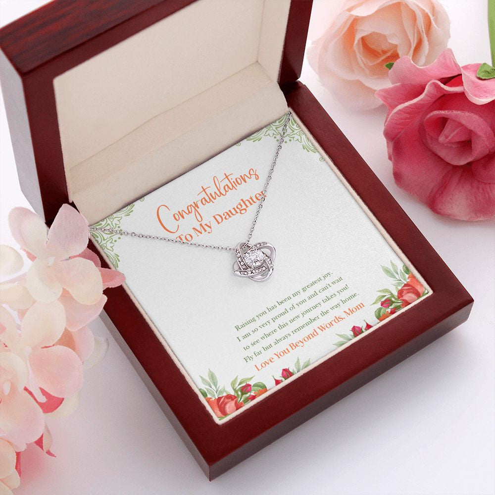 My Greatest Joy love knot pendant luxury led box red flowers