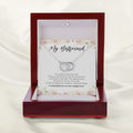 Important Step double circle necklace premium led mahogany wood box