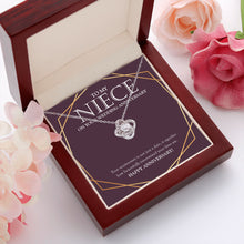 Load image into Gallery viewer, Beautiful Intertwined Fate love knot pendant luxury led box red flowers
