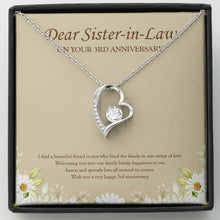 Load image into Gallery viewer, A Beautiful Friend forever love silver necklace front

