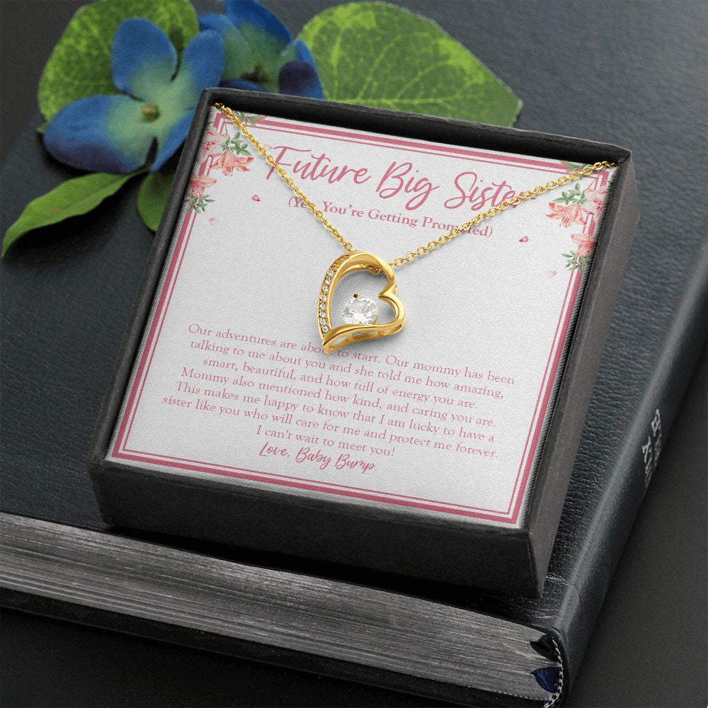Our Adventure Is About To Start forever love gold necklace front