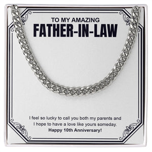 A Love Like Yours cuban link chain silver front