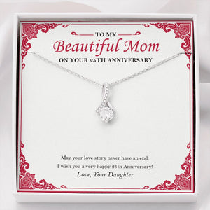 Love Story Never End alluring beauty necklace front