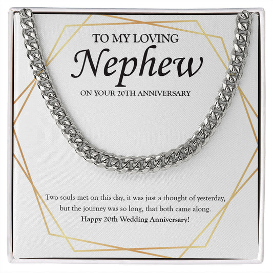 The Journey Was Long cuban link chain silver front