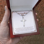 Exceptional Person Like You stainless steel cross luxury led box hand holding