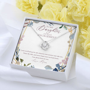 Wherever Your Journey Take You love knot pendant yellow flower
