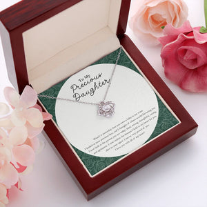 Precious person love knot pendant luxury led box red flowers