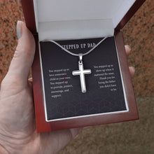 Load image into Gallery viewer, Love another&#39;s Child stainless steel cross luxury led box hand holding

