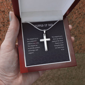 Love another's Child stainless steel cross luxury led box hand holding