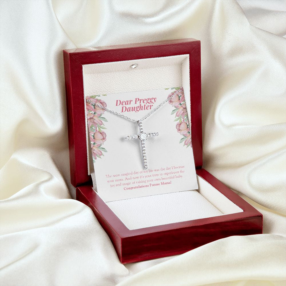 Most Magical Day Of My Life cz cross pendant luxury led silky shot