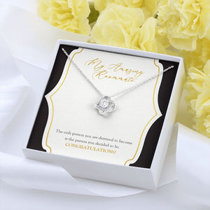 The Person You are Destined To Become love knot pendant yellow flower
