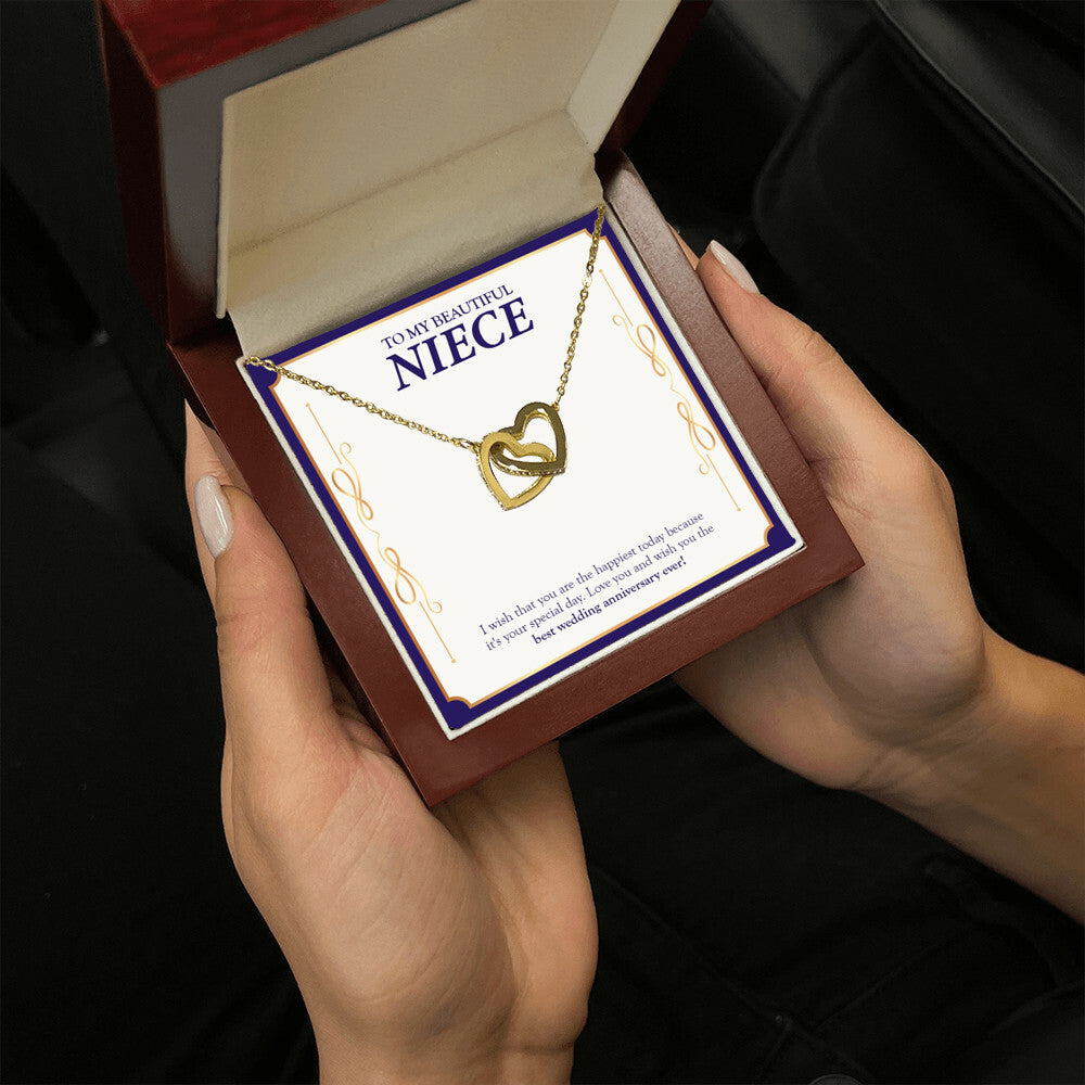The Happiest Today interlocking heart pendant luxury hold hand