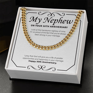 Strong In Marriage cuban link chain gold standard box