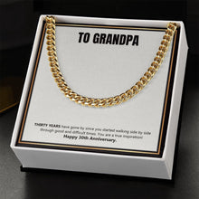 Load image into Gallery viewer, Good And Bad Times Together cuban link chain gold standard box
