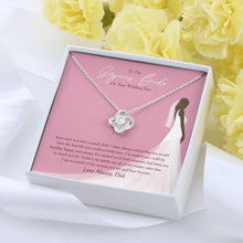 Load image into Gallery viewer, All Our Wishes Came True love knot pendant yellow flower
