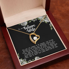 Load image into Gallery viewer, Woman Of My Dreams forever love gold pendant premium led mahogany wood box
