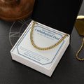 Valuable Pieces Of Advice cuban link chain gold box side view