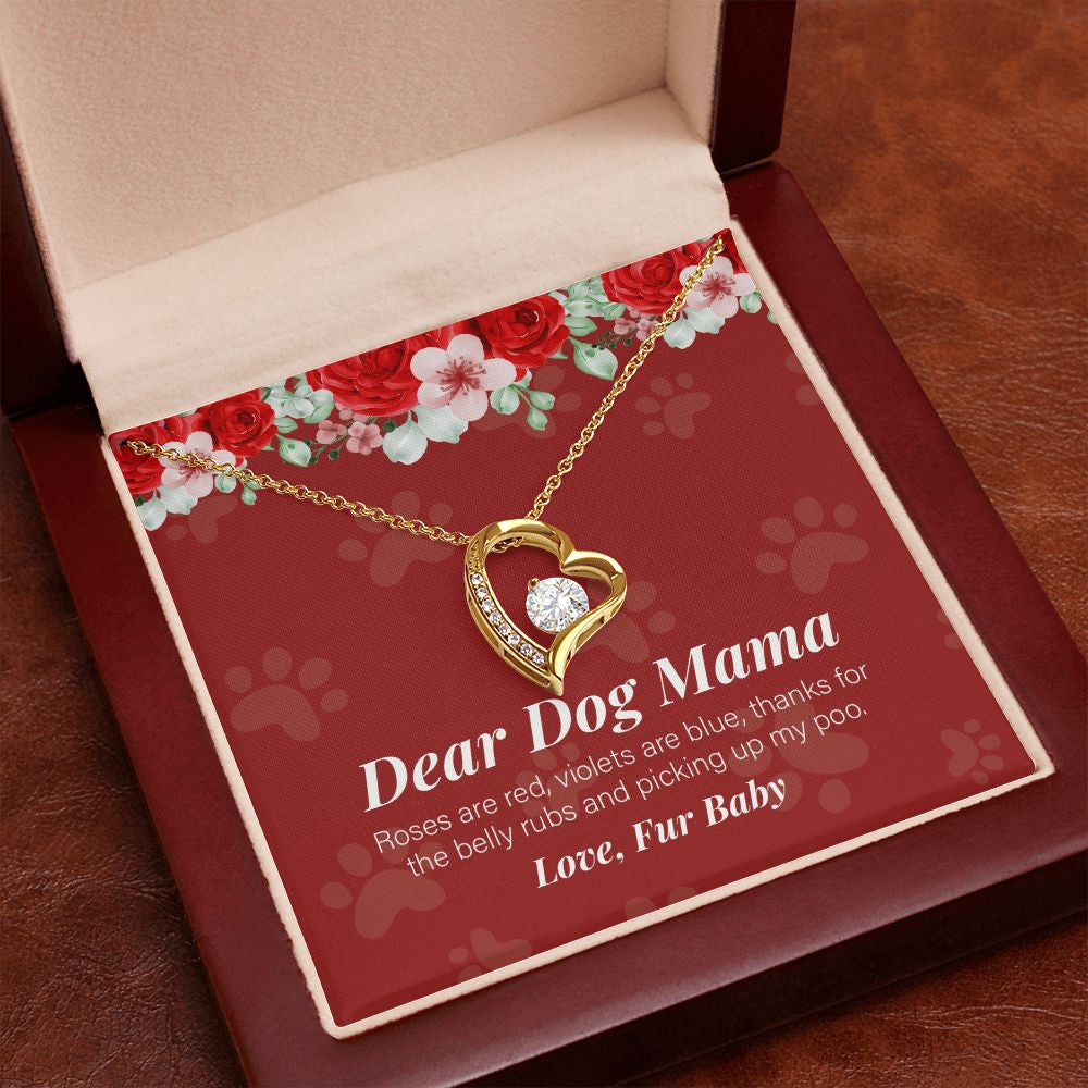 Thanks For The Belly Rubs forever love gold pendant premium led mahogany wood box