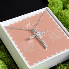 Load image into Gallery viewer, No One Can Replace cz cross pendant close up
