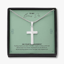 Load image into Gallery viewer, Matters Of The Heart stainless steel cross necklace front
