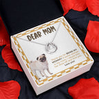 Being my Mommy horseshoe pendant red flower