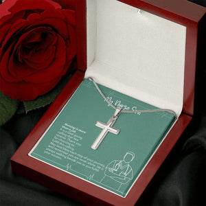 God-giving Calling stainless steel cross luxury led box rose