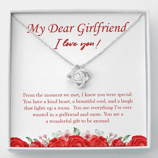 Wonderful Gift To Be Around love knot necklace front