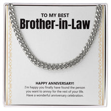 Load image into Gallery viewer, Person To Annoy For Life cuban link chain silver front
