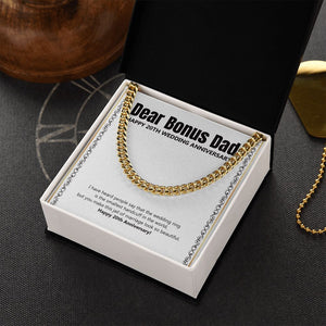 Smallest Handcuff In The World cuban link chain gold box side view
