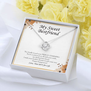 Enchanted With A Smile love knot pendant yellow flower