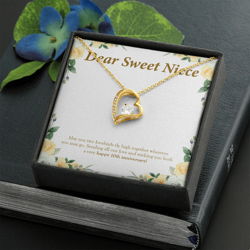 Wherever You Go forever love gold necklace front