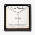 Good Things Without Effort stainless steel cross necklace front