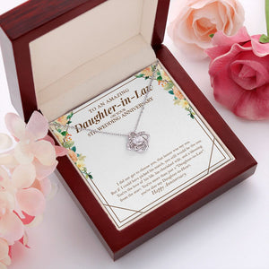 The Love Of His Life love knot pendant luxury led box red flowers