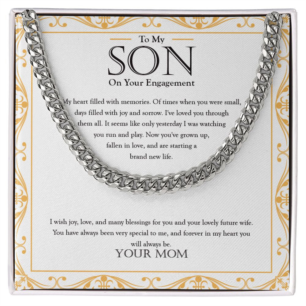 Seems Like Yesterday cuban link chain silver front